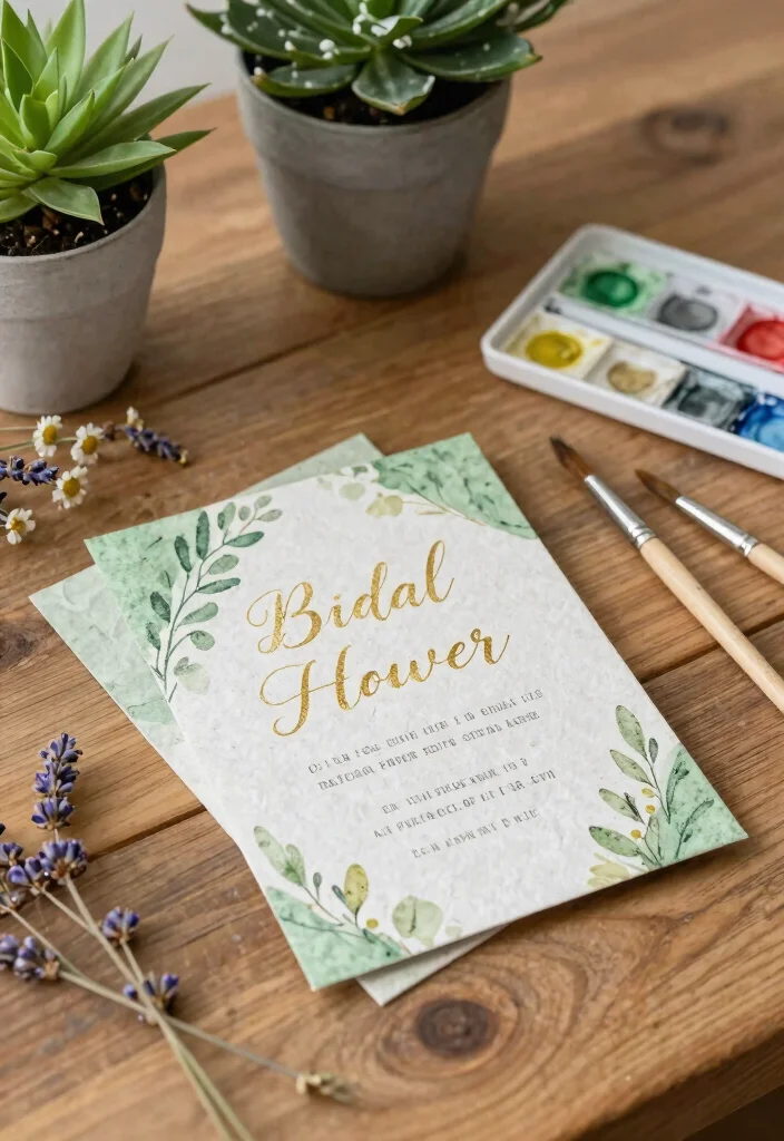 10 Bridal Shower Invite Ideas That Set The Tone For A Beautiful Day - 2. Recycled Paper Invitations