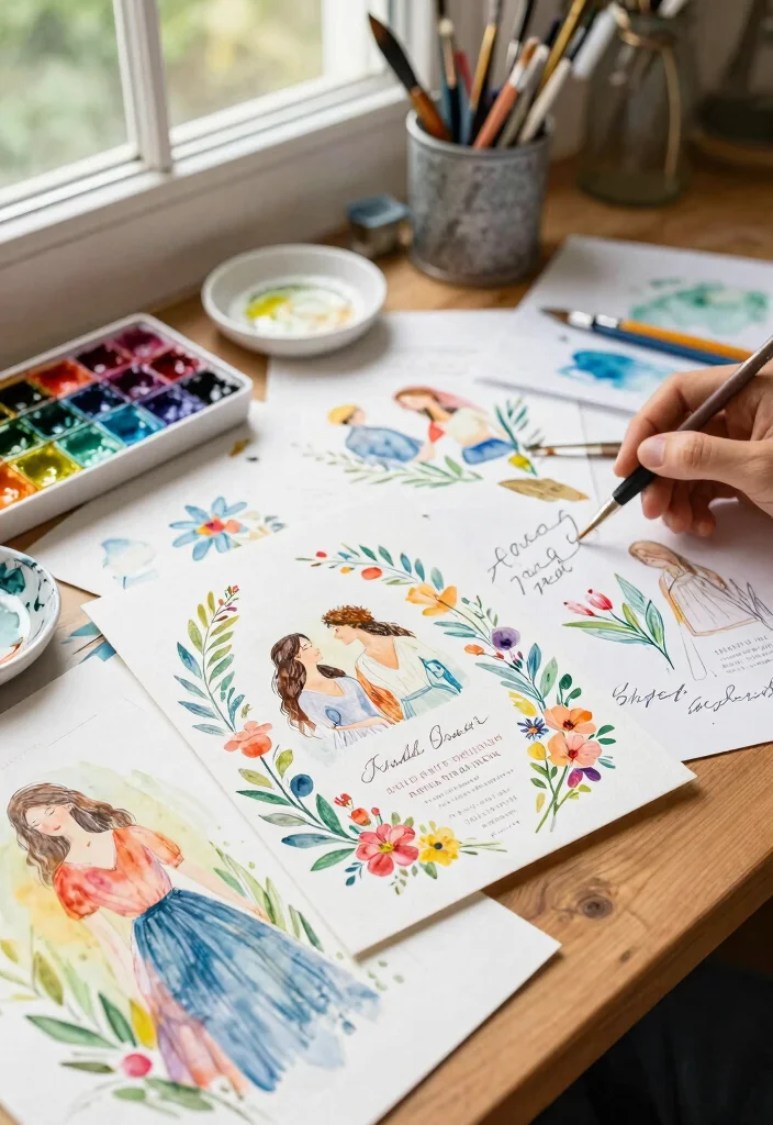 10 Bridal Shower Invite Ideas That Set The Tone For A Beautiful Day - 5. Custom Illustrations