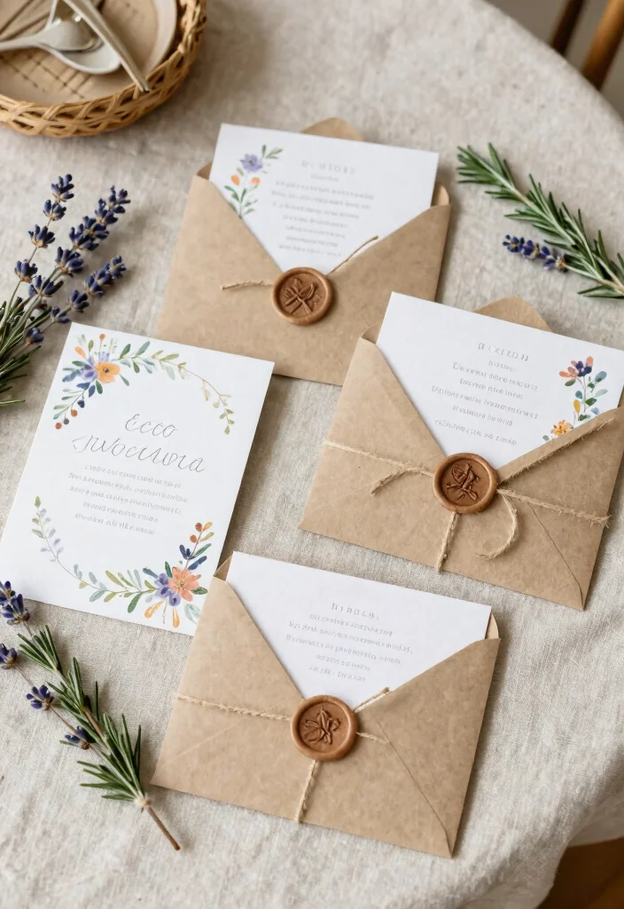 10 Bridal Shower Invite Ideas That Set The Tone For A Beautiful Day - 8. Eco-Friendly Envelope Alternatives