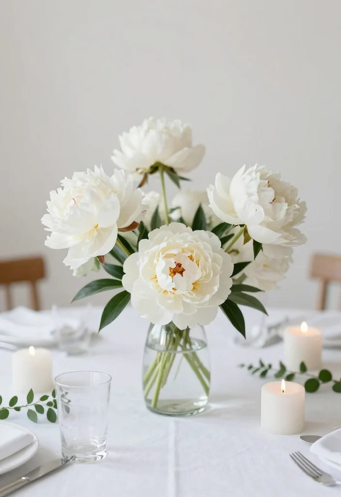 10 Simple Bridal Shower Ideas That Stay Elegant Without Extra Effort - 3. Minimalist Floral Arrangements