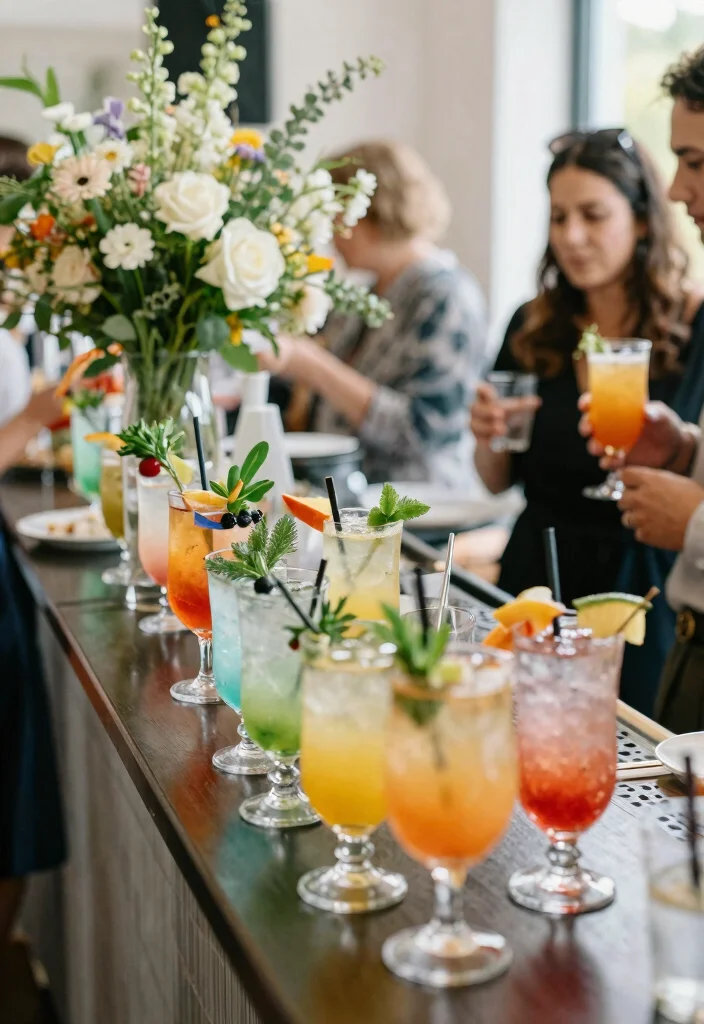 10 Simple Bridal Shower Ideas That Stay Elegant Without Extra Effort - 5. Classy Cocktail Bar