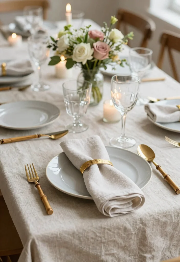 10 Simple Bridal Shower Ideas That Stay Elegant Without Extra Effort - 7. Elegant Table Setting