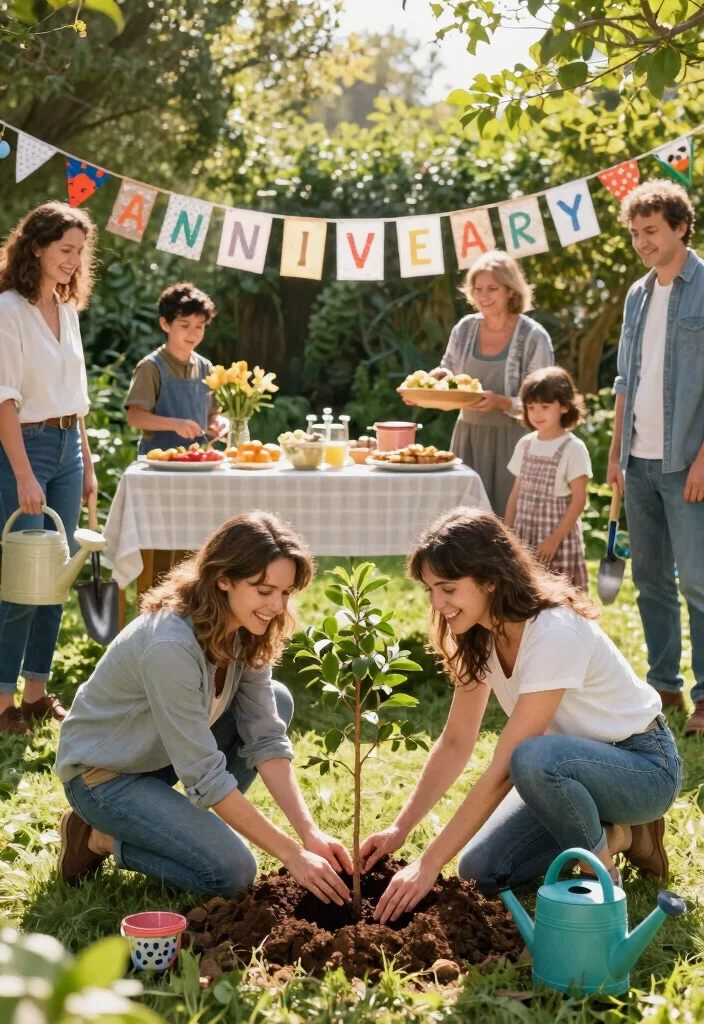 12 Anniversary Party Ideas For A Warm Stylish Milestone Event - 2. Planting a Tree Together