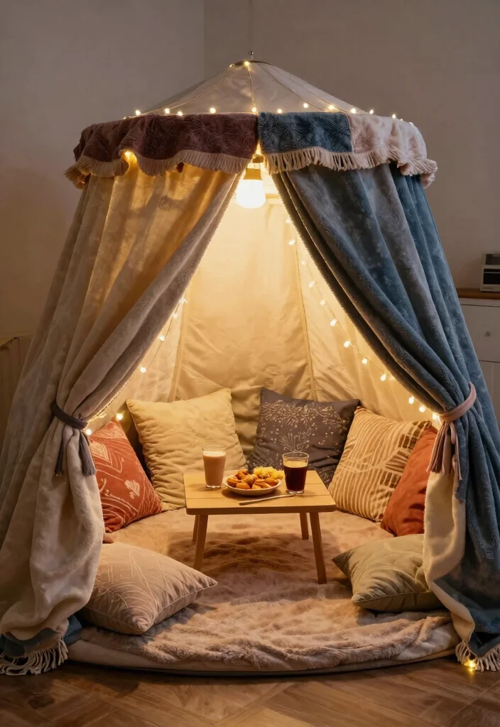 12 Anniversary Room Decoration Ideas For A Romantic Celebration - 2. Cozy Blanket Fort