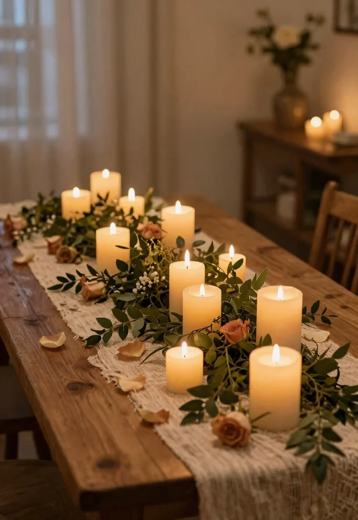 12 Anniversary Room Decoration Ideas For A Romantic Celebration - 3. Romantic Candle Displays