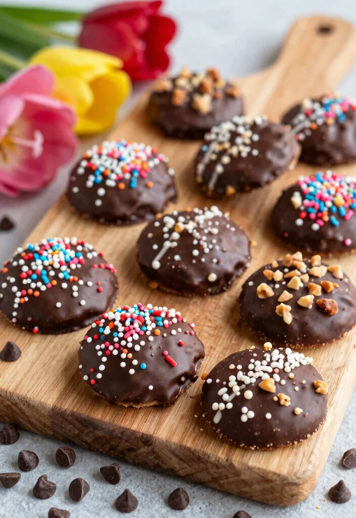 12 Bridal Shower Cookie Ideas That Are Cute, Creative, and Delicious - 10. Chocolate-Dipped Cookies