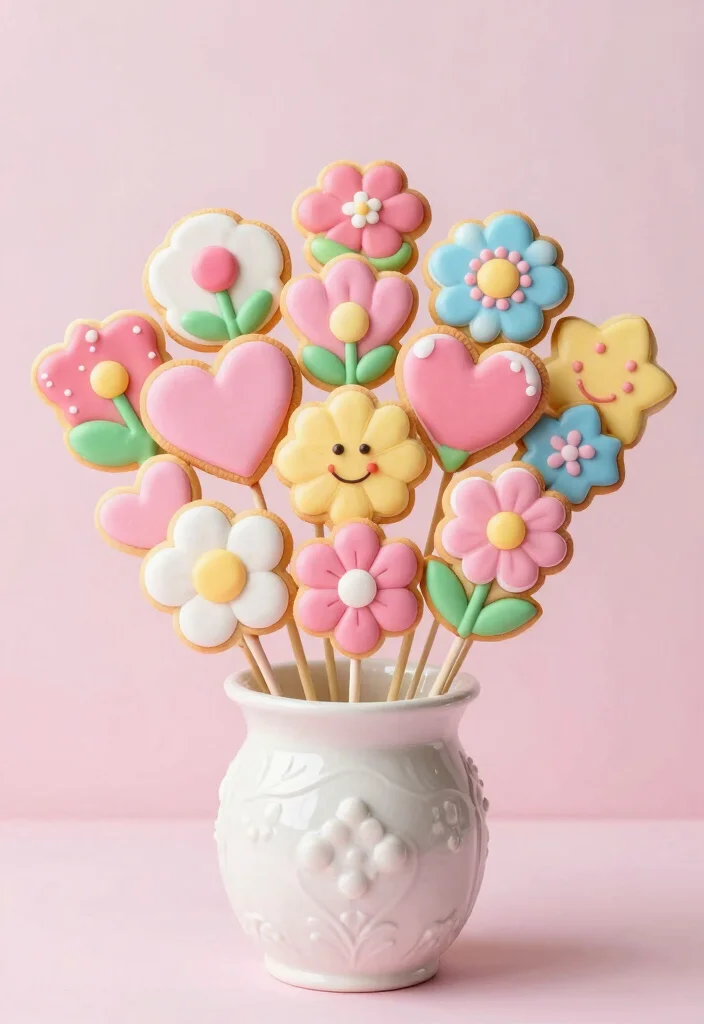 12 Bridal Shower Cookie Ideas That Are Cute, Creative, and Delicious - 8. Cookie Bouquet