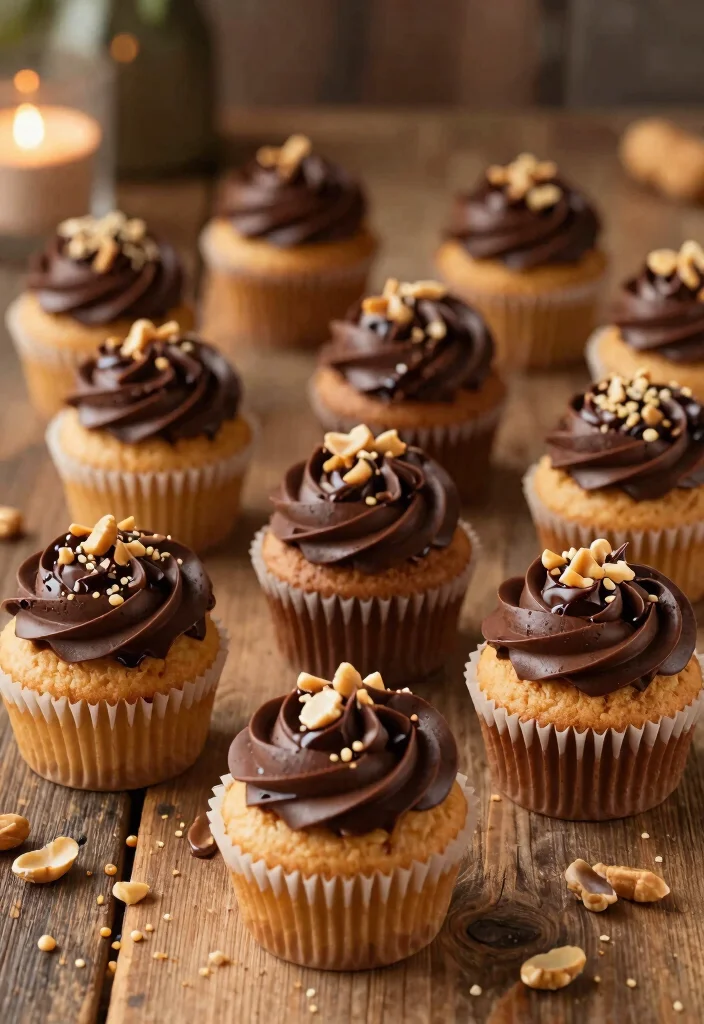 12 Bridal Shower Cupcake Ideas That Look Gorgeous And Taste Amazing - 12. Peanut Butter Cupcakes