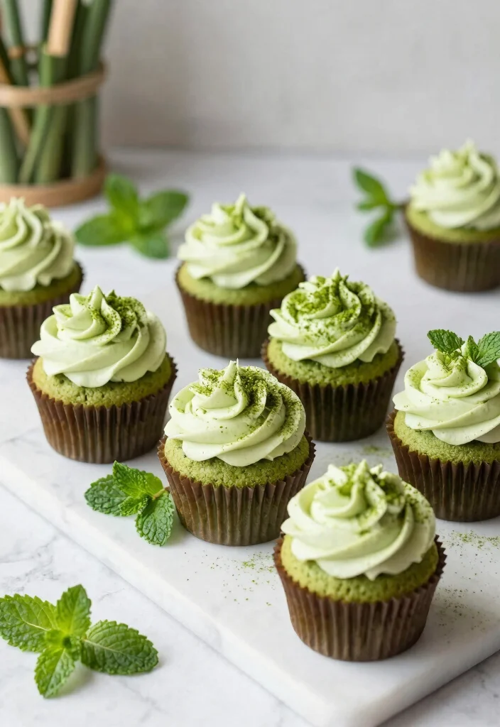 12 Bridal Shower Cupcake Ideas That Look Gorgeous And Taste Amazing - 3. Matcha Delight Cupcakes