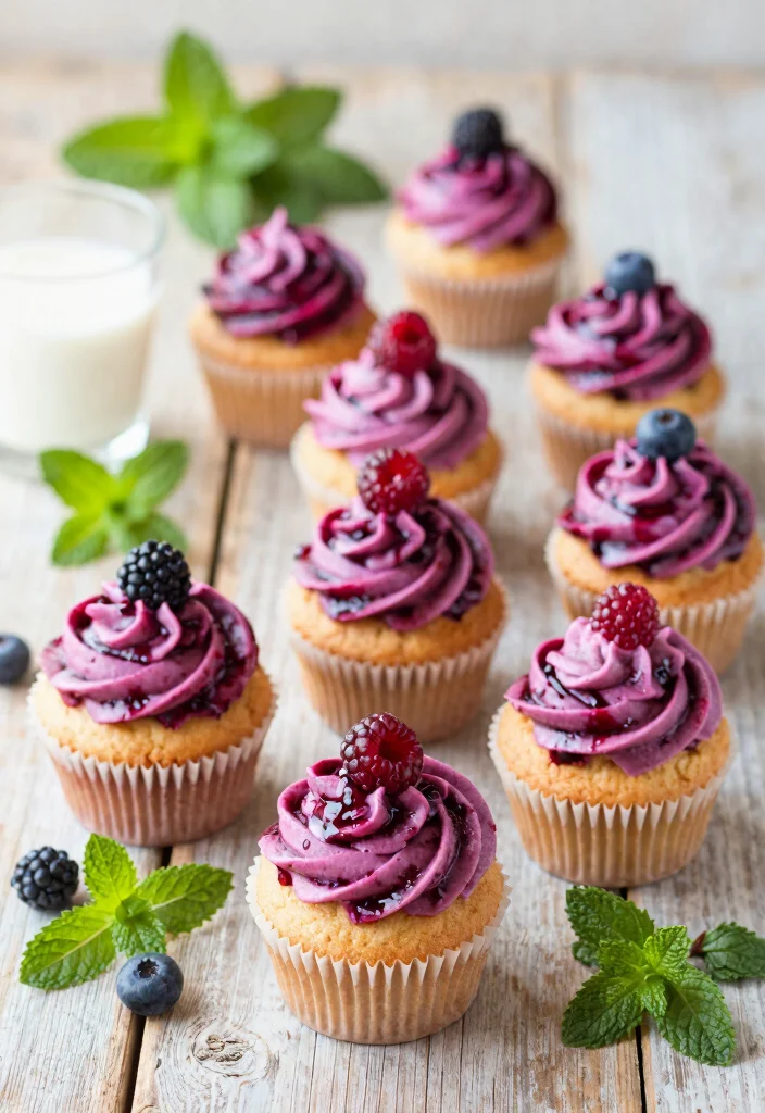 12 Bridal Shower Cupcake Ideas That Look Gorgeous And Taste Amazing - 4. Vegan Berry Swirl Cupcakes