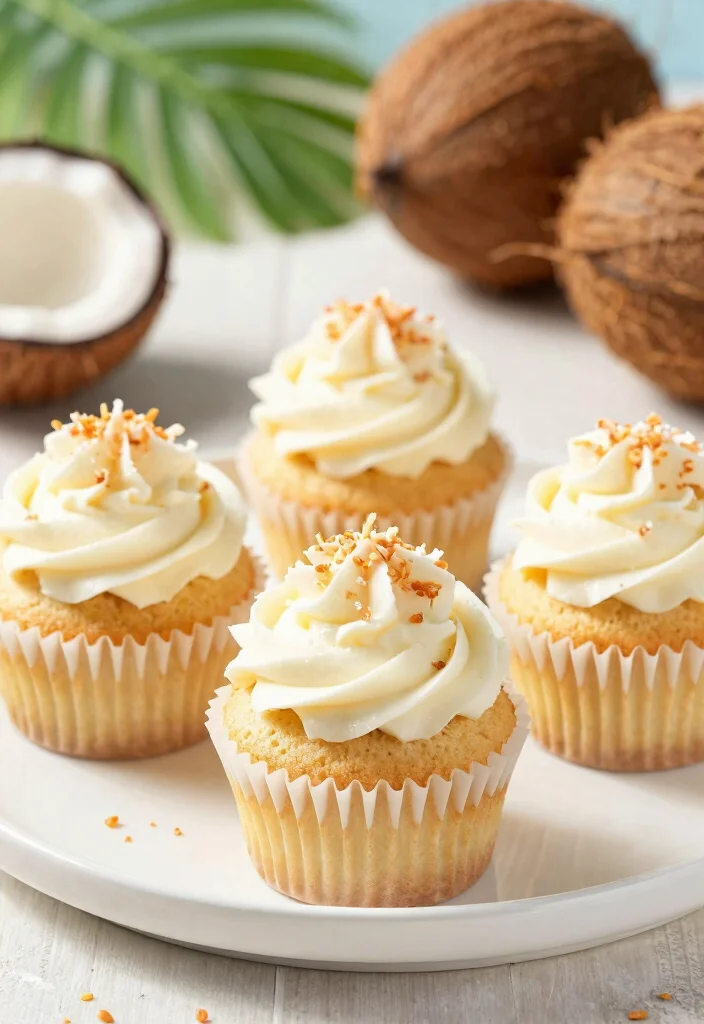 12 Bridal Shower Cupcake Ideas That Look Gorgeous And Taste Amazing - 7. Coconut Cream Cupcakes
