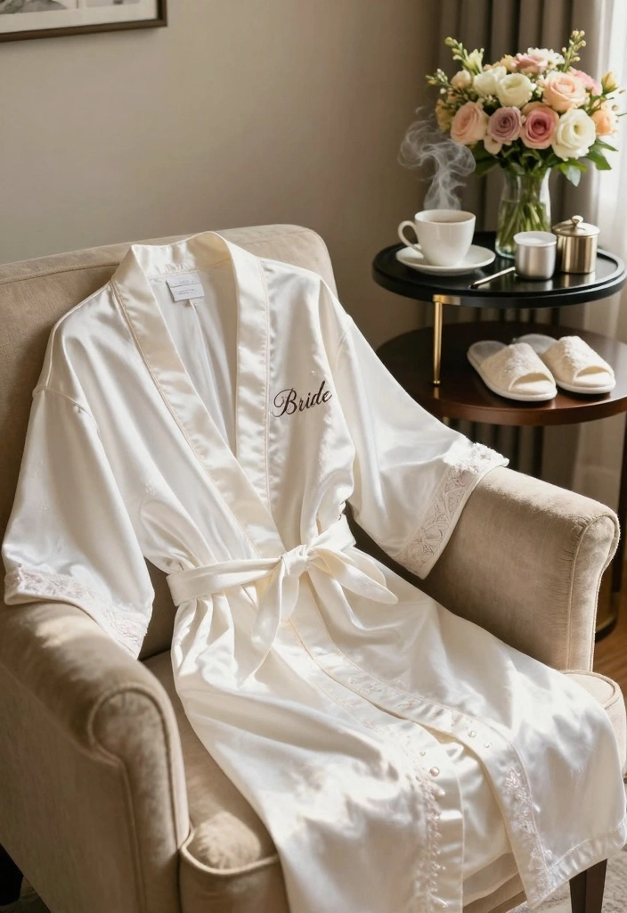 12 Bride To Be Gift Ideas Full Of Joy, Practicality And Style - 2. Customized Bridal Robe