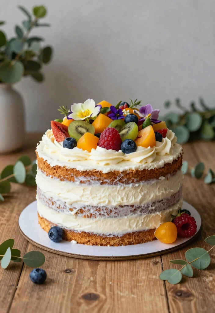 12 Fifty Anniversary Cake Ideas Honoring Timeless Love In Style - 5. Rustic Naked Cake