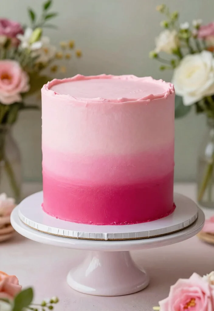 12 Fifty Anniversary Cake Ideas Honoring Timeless Love In Style - 6. Ombre Effect Cake