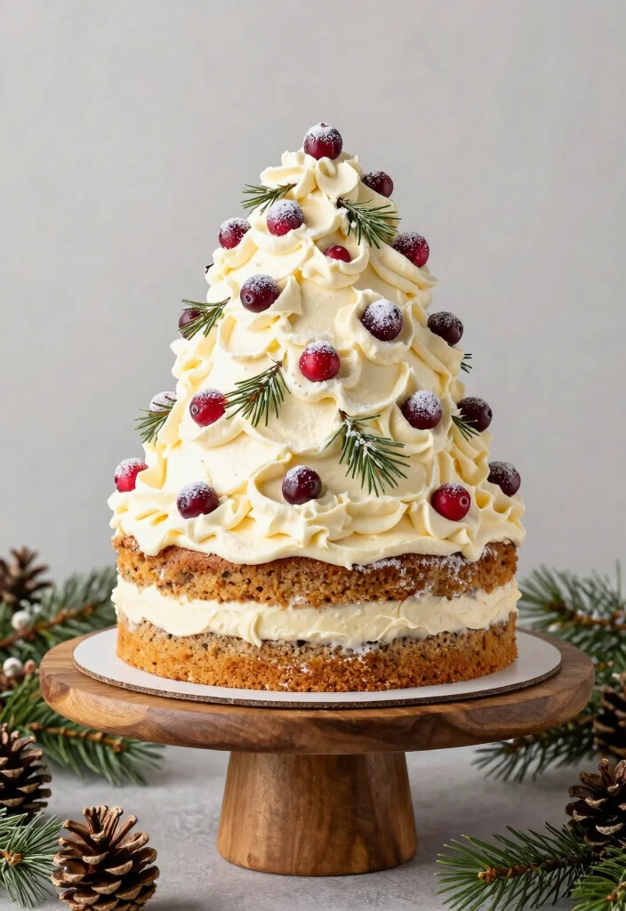 12 Frozen Cake Ideas Inspired By Snowy Sparkle And Beloved Characters - 8. Magical Winter Spruce Cake
