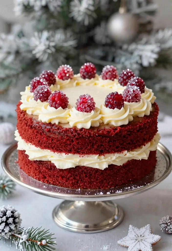 12 Frozen Cake Ideas Inspired By Snowy Sparkle And Beloved Characters - 9. Crystalized Winter Berry Cake