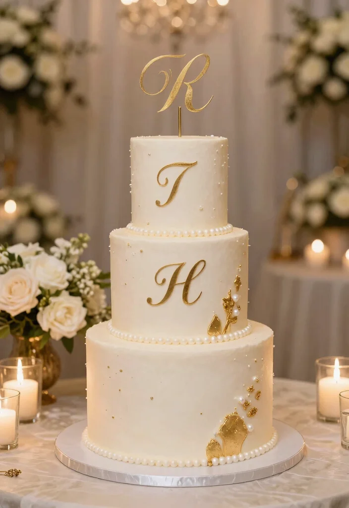 12 Groom Cake Ideas That Add Personality And Fun To Wedding Events - 11. Stylish Monogram Cake