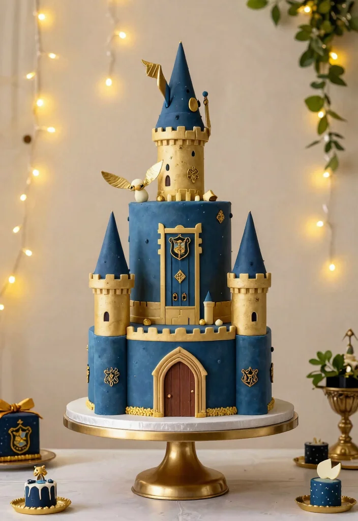 12 Harry Potter Cake Ideas With Whimsical Wizarding World Details - 1. Hogwarts Castle Cake