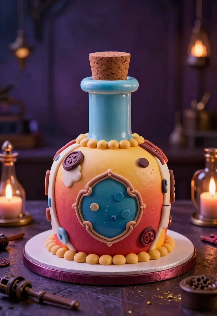 12 Harry Potter Cake Ideas With Whimsical Wizarding World Details - 4. Potion Bottle Cake