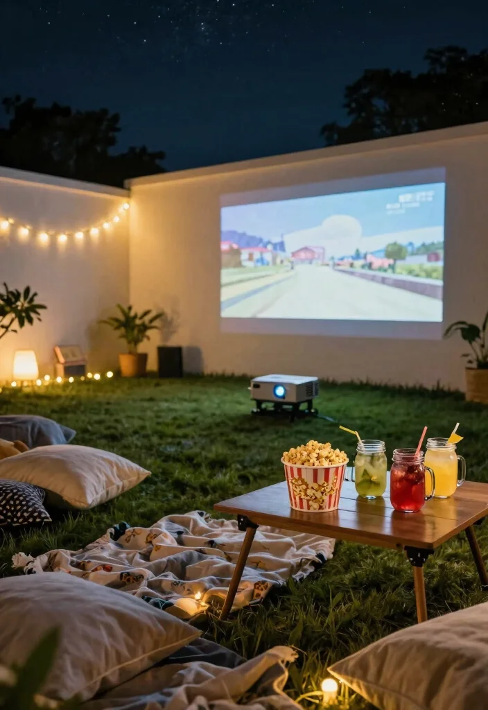 12 Low Key Bachelorette Party Ideas For A Relaxed Memorable Night - 1. Cozy Movie Night Under the Stars