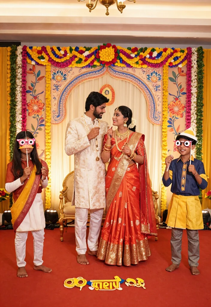 12 Seemantham Decoration Ideas Blending Tradition And Grace - 7. Personalized Photo Corners