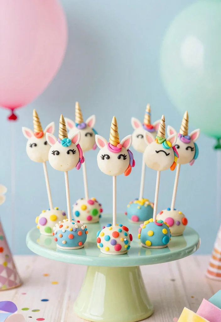 12 Unicorn Cake Ideas Filled With Magical Bright Playful Style - 10. Unicorn Cake Pops