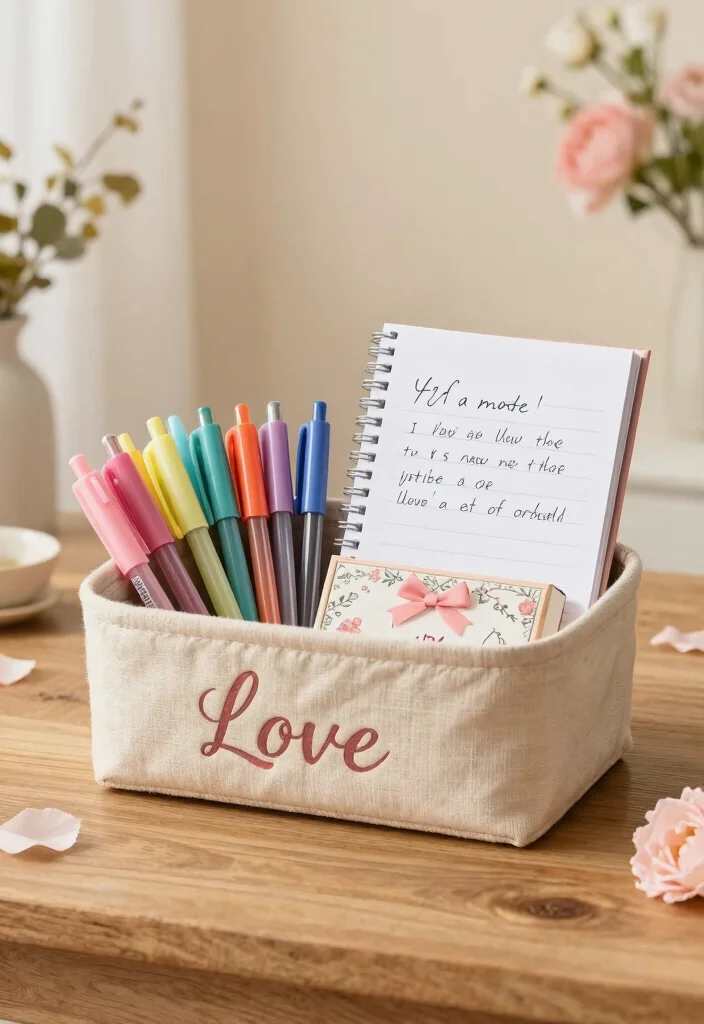 12 Wedding Basket Gift Ideas Curated For Warm Joyful Gifting - 10. Personalized Love Notes Basket