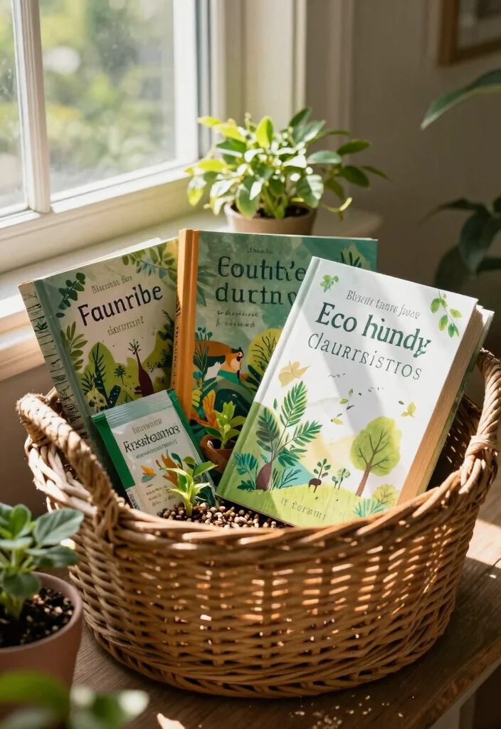 12 Wedding Basket Gift Ideas Curated For Warm Joyful Gifting - 12. Ecological Adventure Book Basket