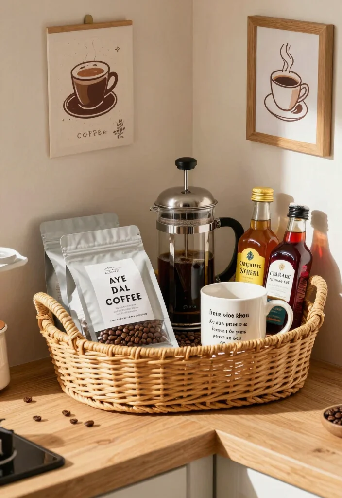 12 Wedding Basket Gift Ideas Curated For Warm Joyful Gifting - 4. Coffee Lover’s Delight Basket