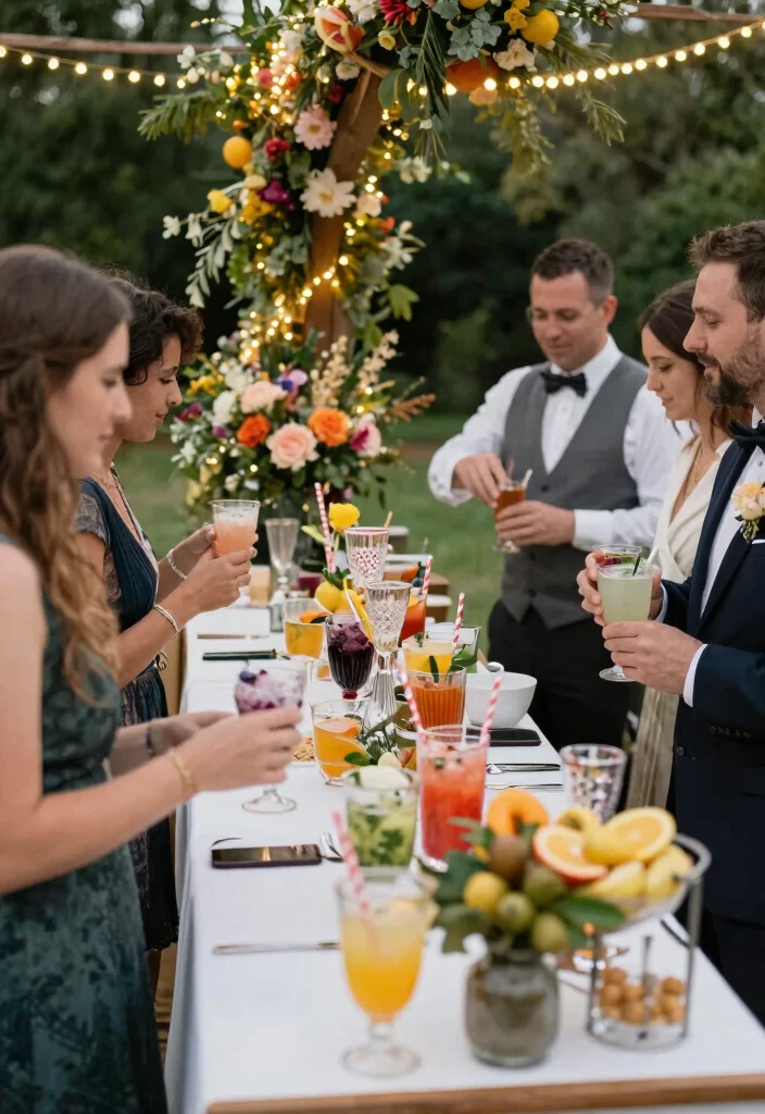 12 Wedding Party Games Ideas That Keep Everyone Energized - 12. DIY Cocktail Station