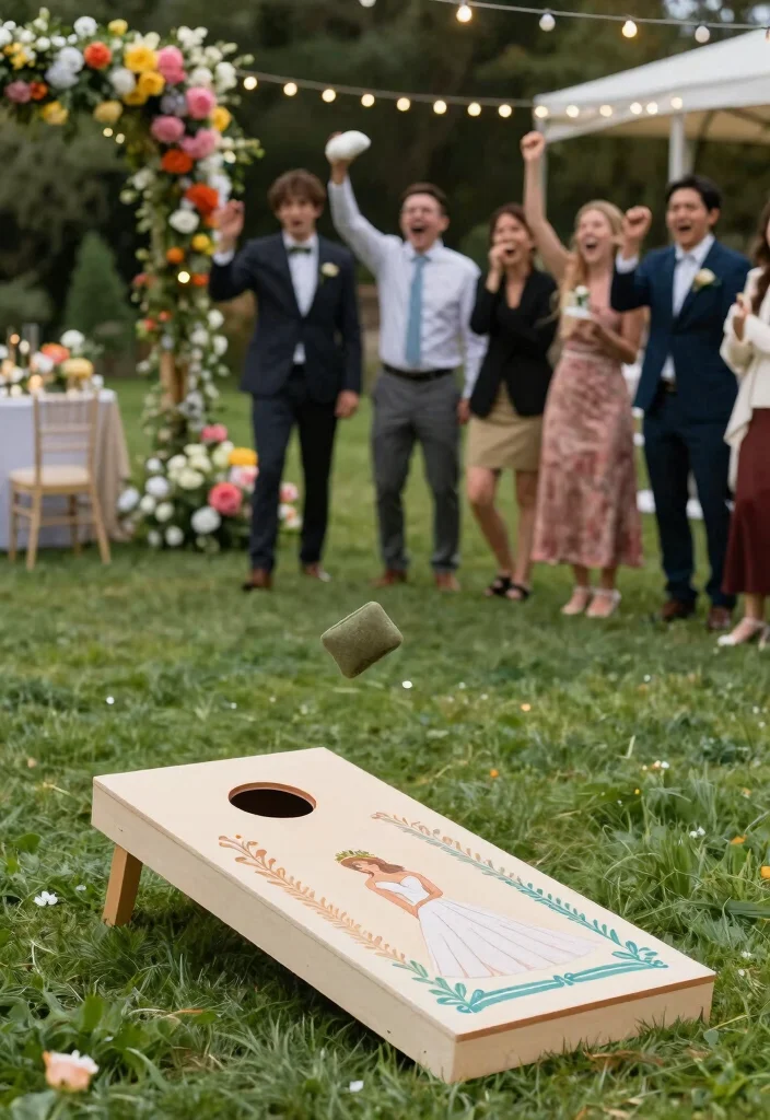 12 Wedding Party Games Ideas That Keep Everyone Energized - 2. Cornhole