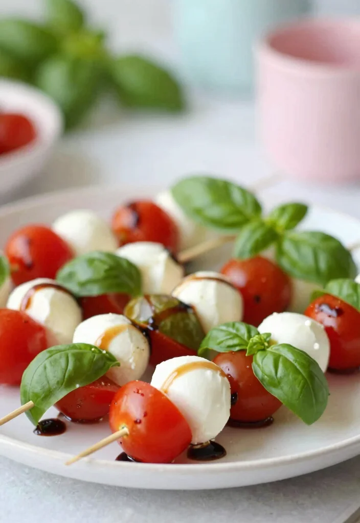 14 Bridal Shower Food Ideas Your Guests Will Love From Start To Finish - 1. Mini Caprese Skewers