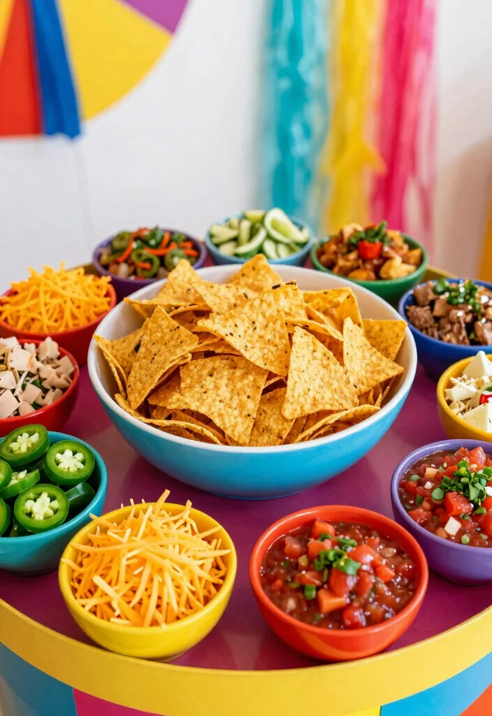 14 Bridal Shower Food Ideas Your Guests Will Love From Start To Finish - 11. Cute DIY Nacho Station