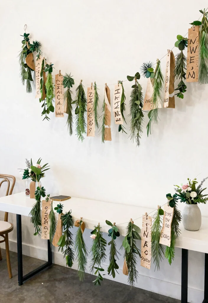 14 Engagement Party Decoration Ideas For A Stunning Festive Look - 12. Handmade Garlands
