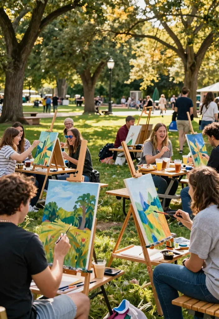 14 Engagement Party Ideas That Feel Fresh Fun And Celebration Ready - 13. Art in the Park