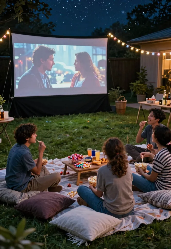 14 Engagement Party Ideas That Feel Fresh Fun And Celebration Ready - 7. Outdoor Movie Night