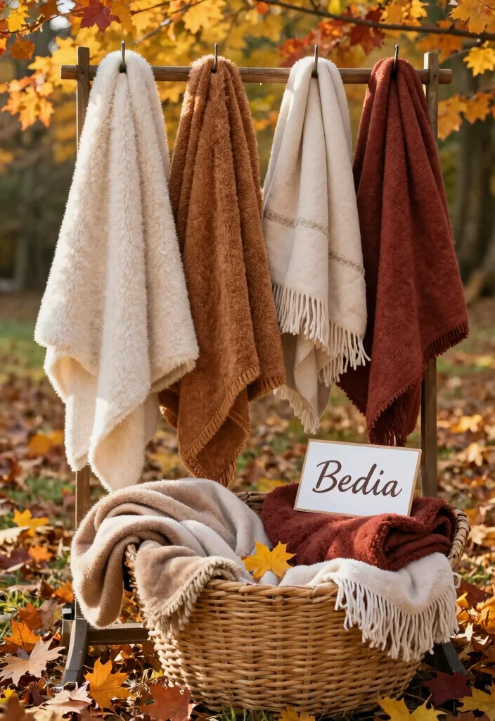 14 Fall Bridal Shower Ideas Filled With Warm Cozy Seasonal Style - 2. Cozy Blanket Stations