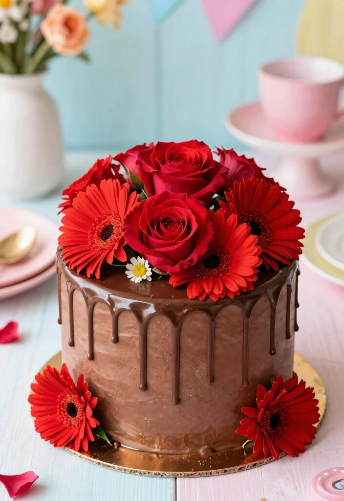 14 Floral Cake Ideas Bringing Fresh Elegant Botanical Beauty - 3. Charming Floral Drip Cake