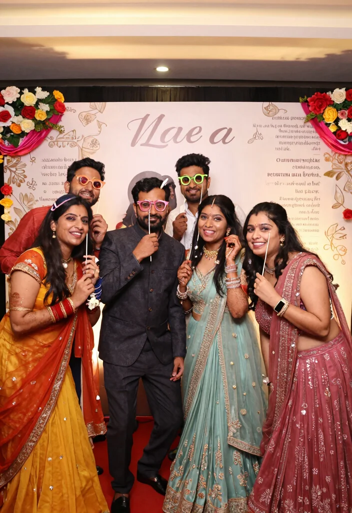 14 Sangeet Decoration Ideas Filled With Music Dance And Color 100 14 Sangeet Decoration Ideas Filled With Music Dance And Color - 10. Personalized Photo Booth