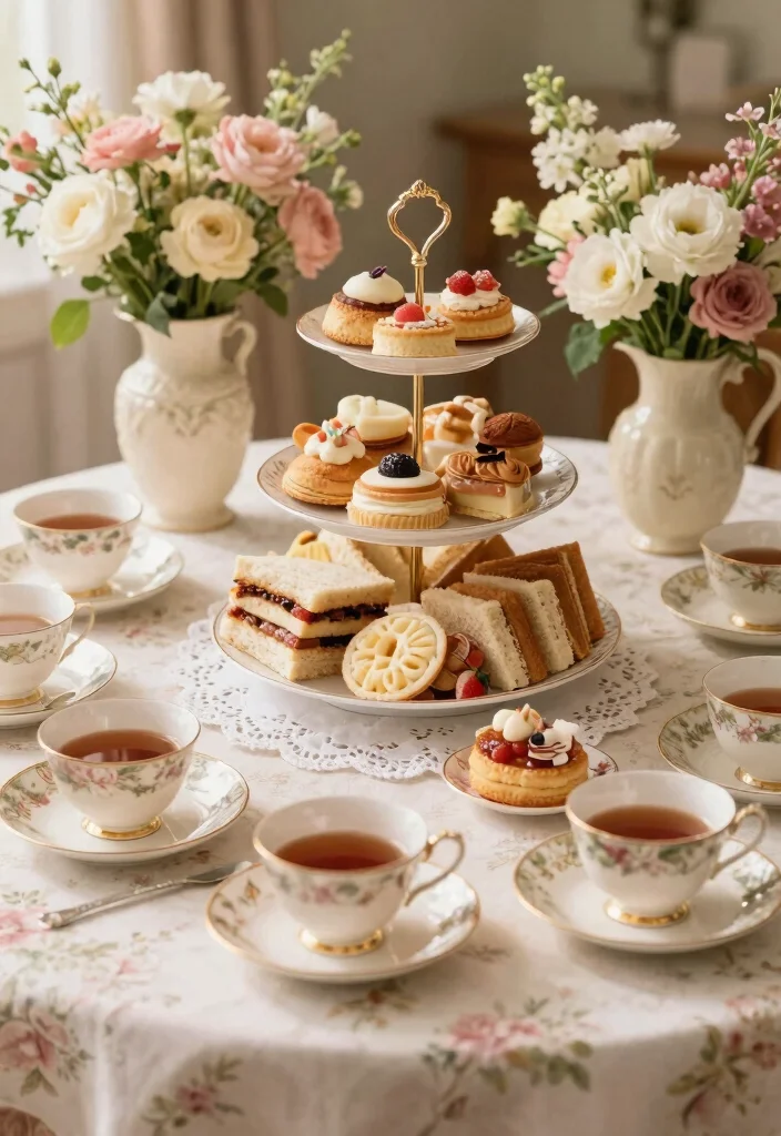 14 Sixtieth Anniversary Party Ideas To Celebrate A Lifetime Of Love - 1. Vintage Tea Party Theme