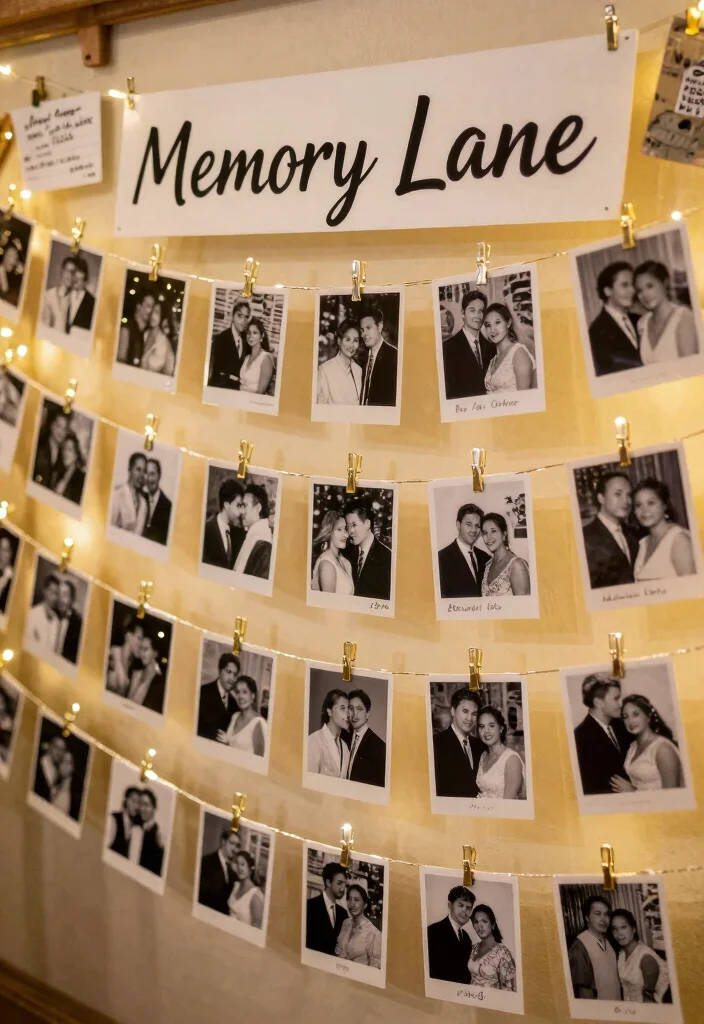 14 Sixtieth Anniversary Party Ideas To Celebrate A Lifetime Of Love - 4. Memory Lane Display