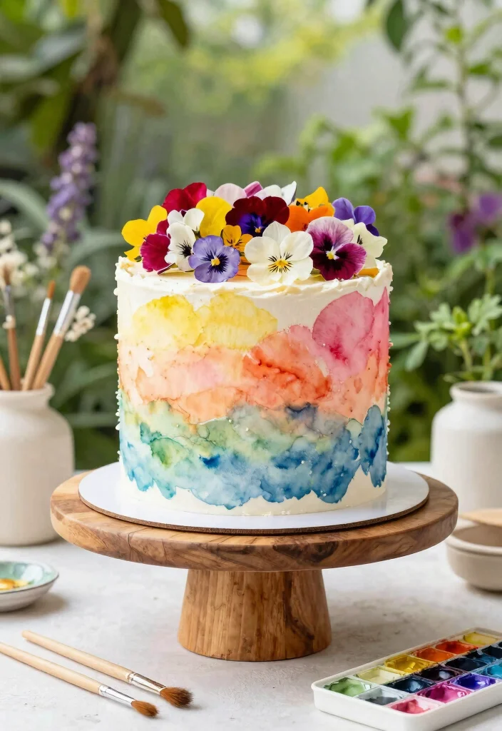 14 Sweet Sixteen Cake Ideas With Trendy Teen-Friendly Inspiration - 1. Whimsical Watercolor Cake