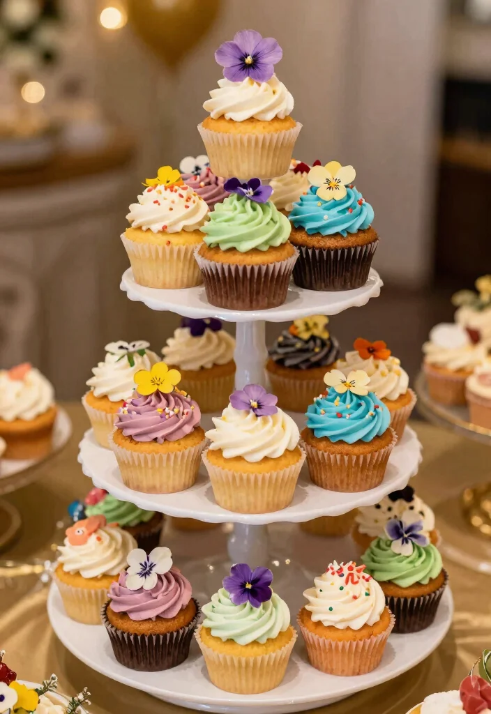 14 Sweet Sixteen Cake Ideas With Trendy Teen-Friendly Inspiration - 10. Cupcake Cake Tower