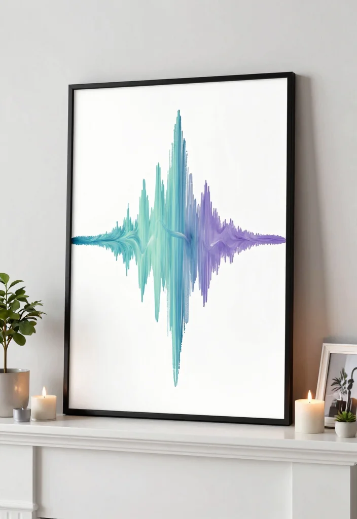 14 Wedding Anniversary Gift Ideas Filled With Meaningful Moments - 5. Customized Sound Wave Art