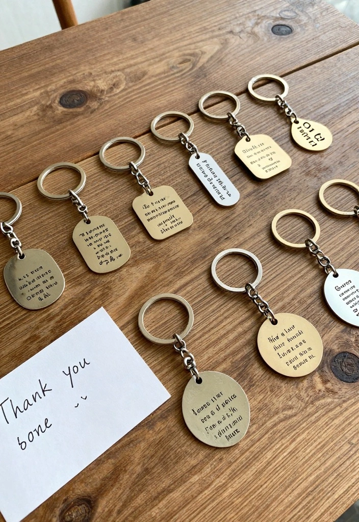 14 Wedding Guest Gift Ideas That Feel Thoughtful And Memorable - 6. Custom Engraved Keychains