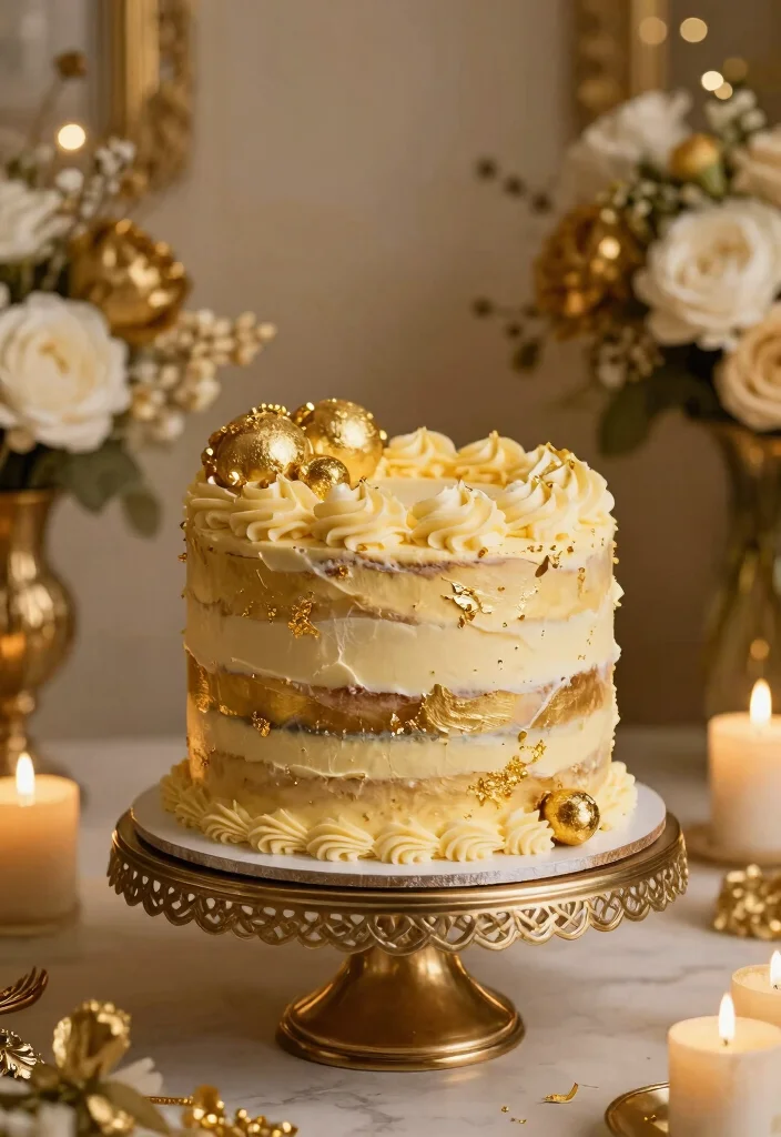 14 Women Birthday Cake Ideas For A Stylish And Memorable Celebration - 2. Golden Glamour Cake