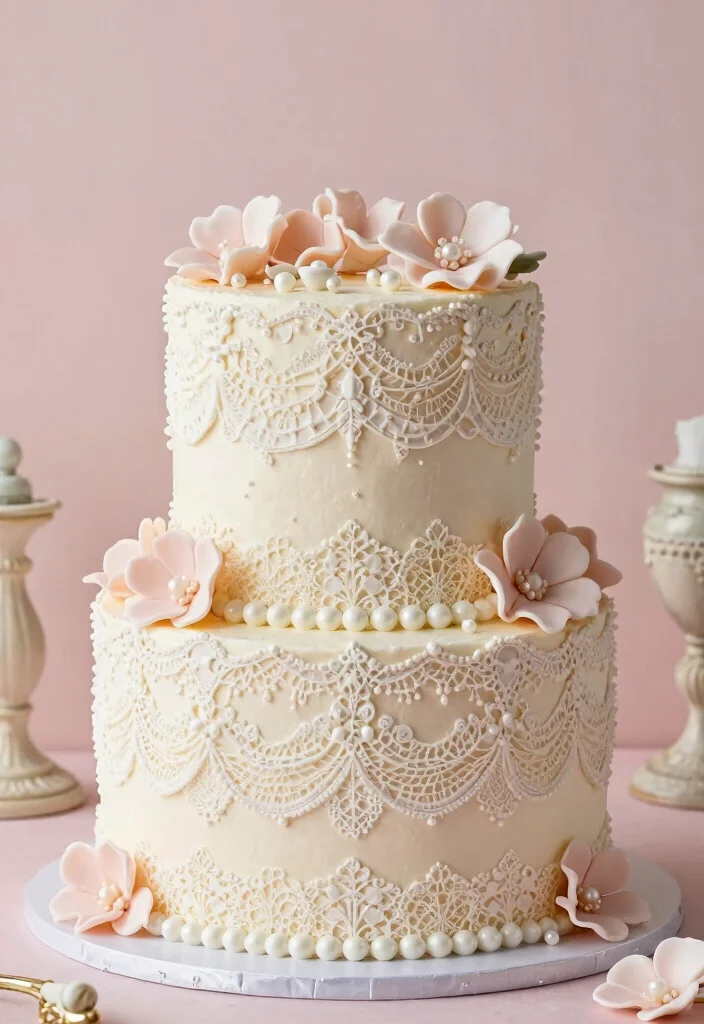 14 Women Birthday Cake Ideas For A Stylish And Memorable Celebration - 4. Vintage Lace Cake