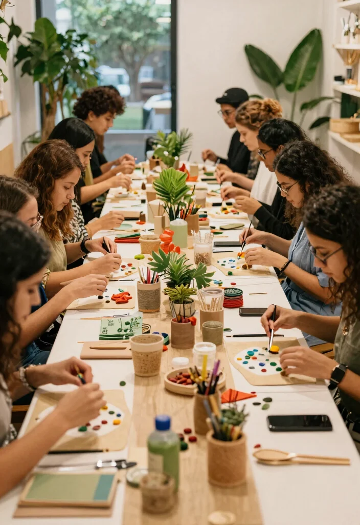 15 Themed Bridal Shower Ideas That Create A Fun Stylish Celebration - 12. Eco-Friendly Craft Night