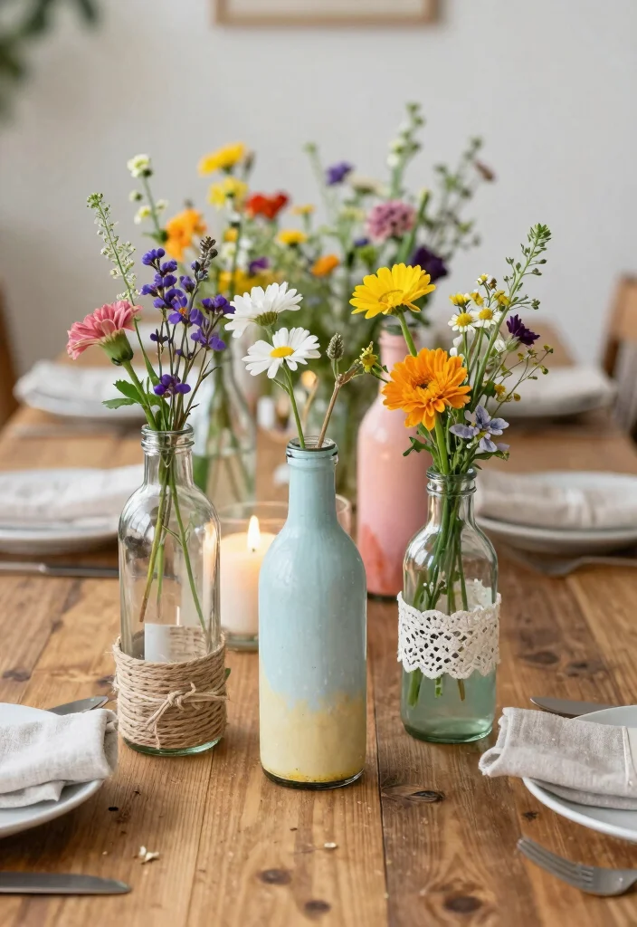 16 Decoration Ideas Wedding That Elevate Any Venue With Style - 2. Upcycled Glass Décor