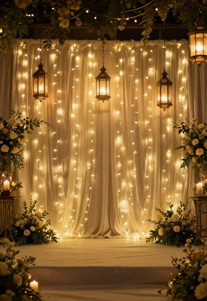 16 Wedding Stage Decoration Ideas For A Stunning Signature Look - 7. Twinkling Lights